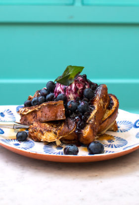 House Baked Brioche French Toast at the Elizabeth Street Cafe