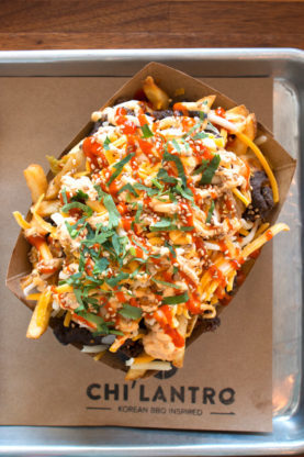 The Original Kimchi Fries served at Chi'lantro's restaurant in Austin, TX