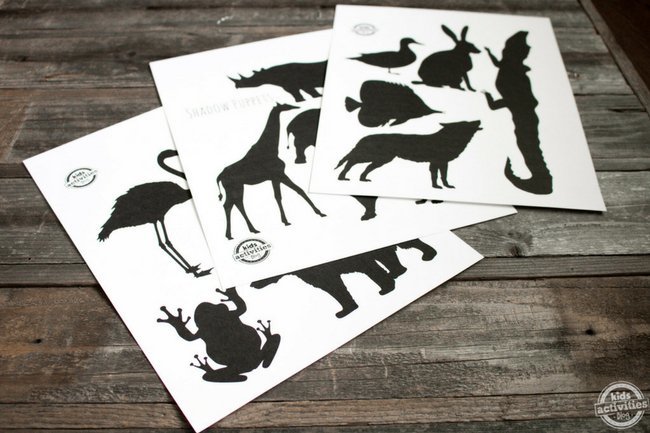 Step 1 - How to Make Printable Animal Shadow Puppets 