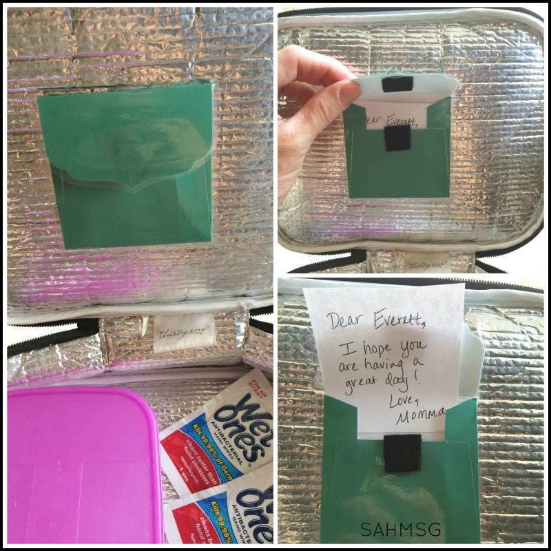 A DIY Lunch Box Notes Holder makes your child's school lunch special. It is a simple organization hack by reminding you to include a note!