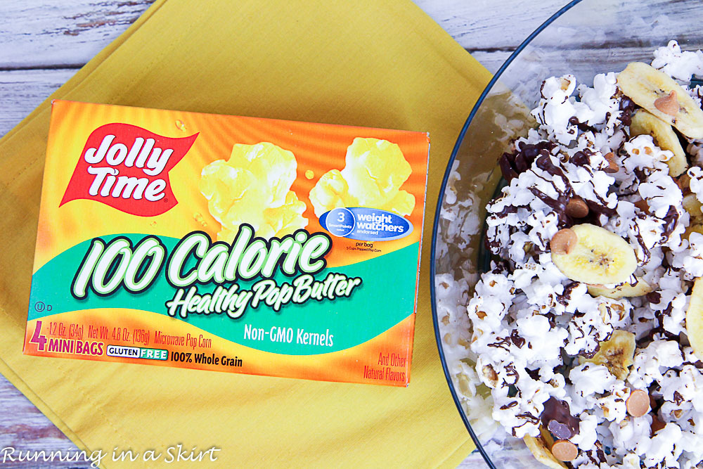 Chunky Monkey Popcorn recipe / Running in a Skirt