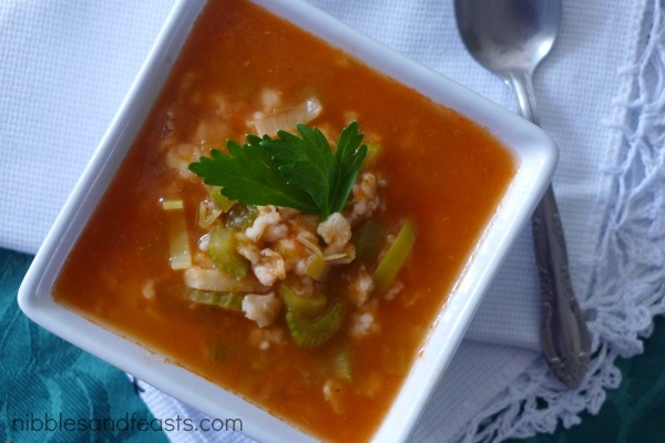 The Watered Road 4 A close-up of Quaker Old Fashioned Oats being toasted in a skillet, a crucial step for achieving the perfect nutty flavor and texture in the soup.