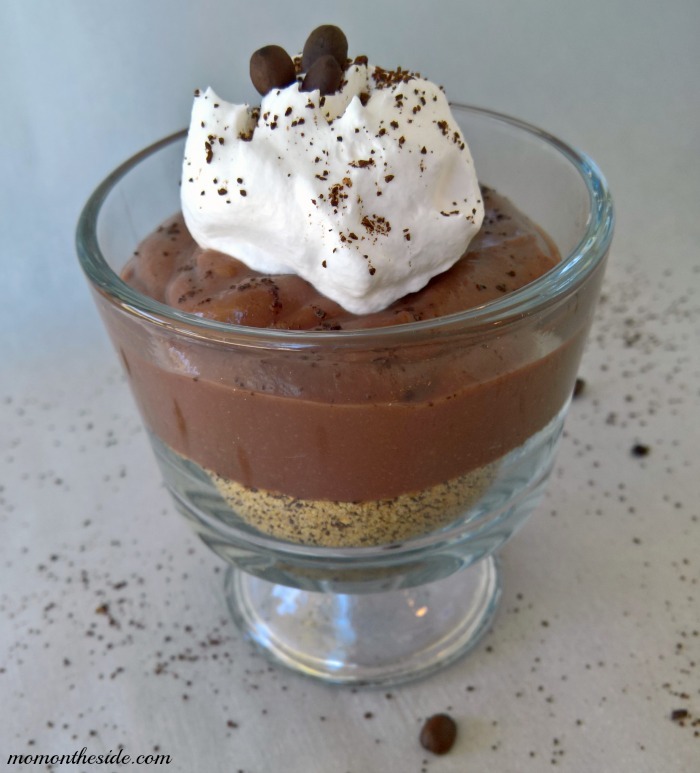 Chocolate Coffee Pudding Cups with Fresh Ground Coffee Beans