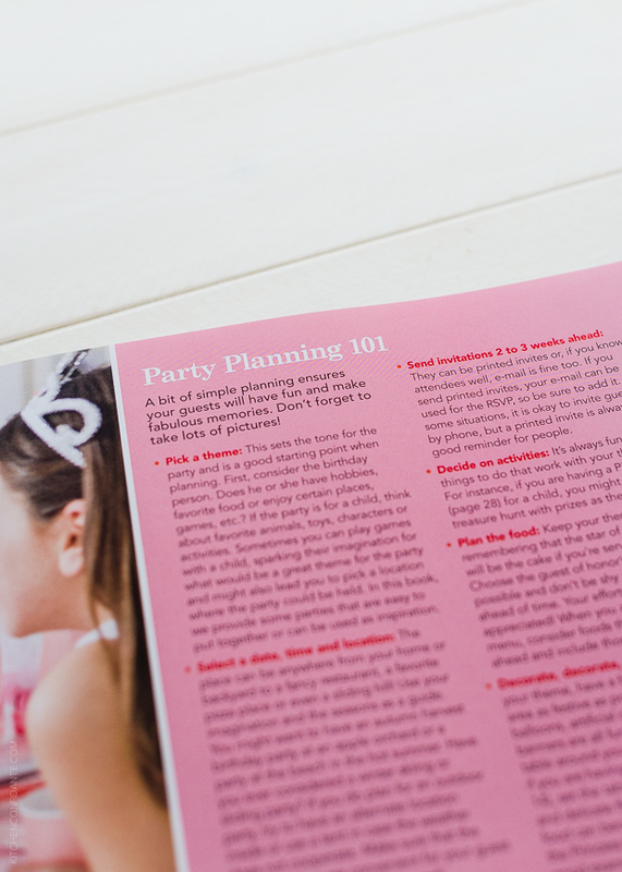 An interior page of a book about birthday party treats with the heading, "Party Planning 101"