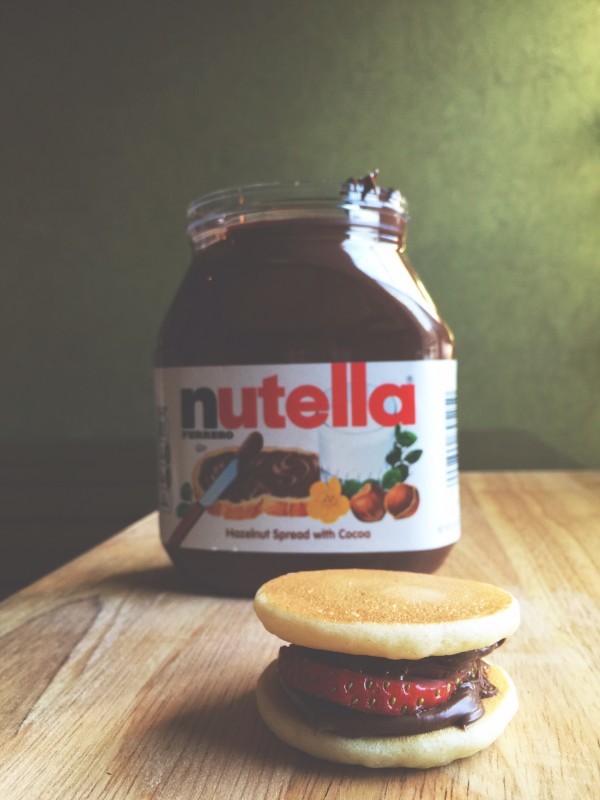 Mini Nutella Pancake Sandwiches