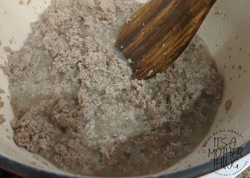 ground turkey frying