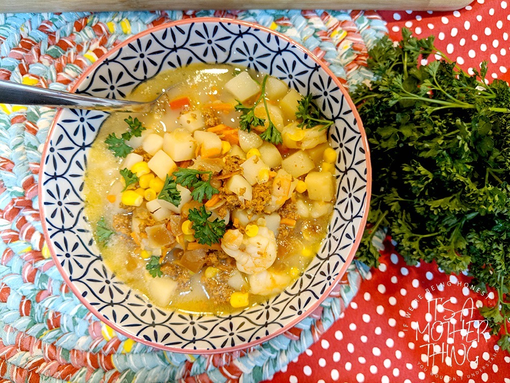 Delicious Dairy-Free Turkey and Shrimp Chowder