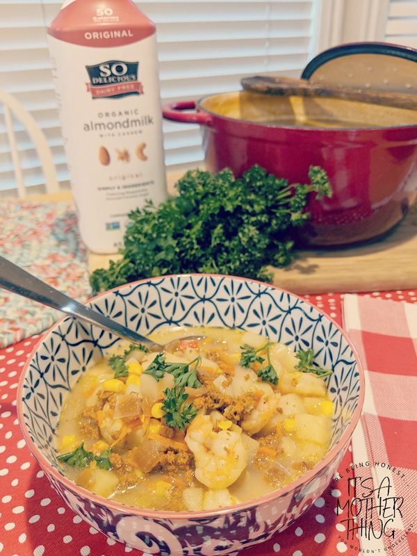 Delicious Dairy-Free Turkey and Shrimp Chowder
