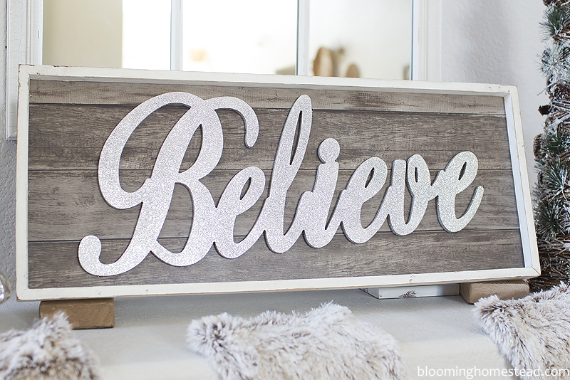 Glitter Believe sign