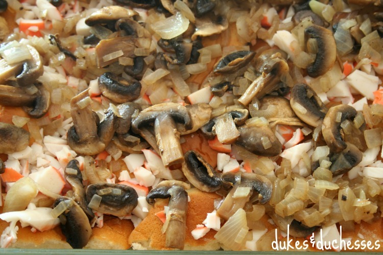 baked crab strata