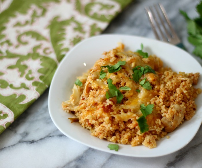 Cheesy Mexican Couscous Chicken #ChoppedAtHome