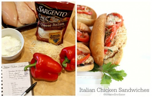 Italian Chicken Sandwiches | Created by Diane