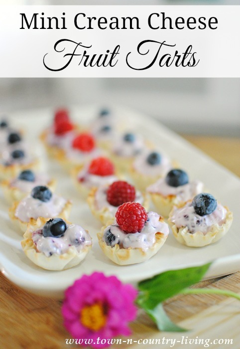 Mini Cream Cheese Fruit Tarts made with Welch's Frozen Fruits